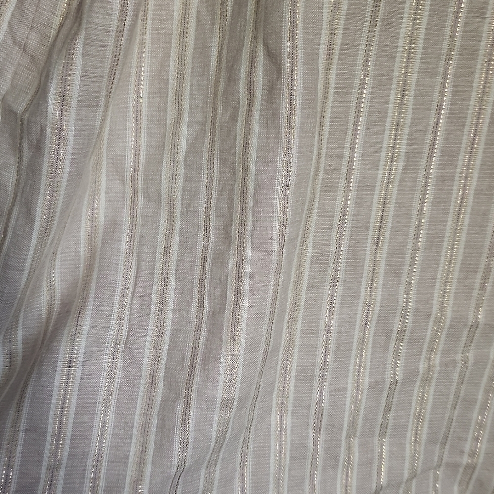 Jones New York 100% Linen Striped Long Sleeved Button Down Top - Picture 10 of 10